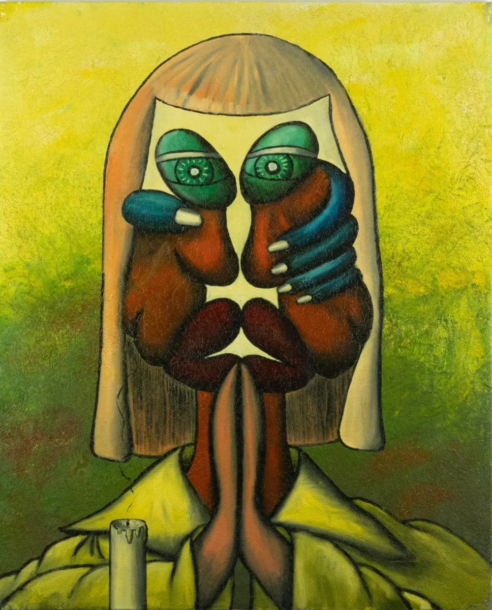 Portrait de femme en prière