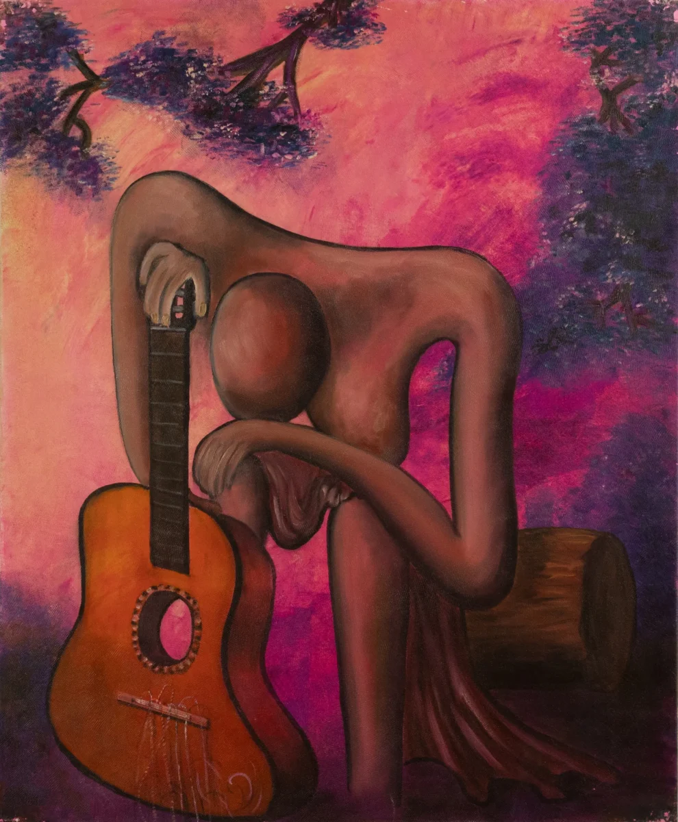 La mujer a la guitarra sin cuerdas