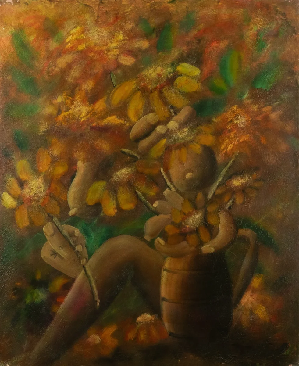 La femme à fleurs