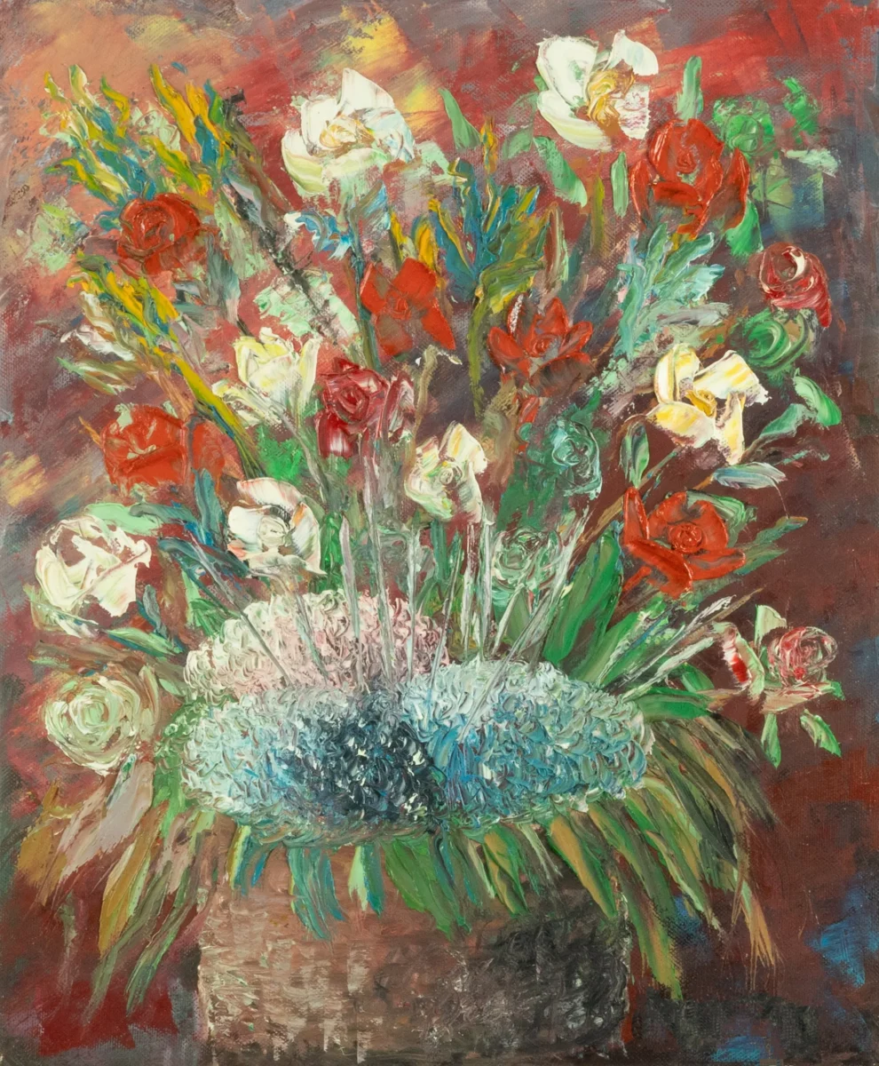 Le bouquet dans le panier