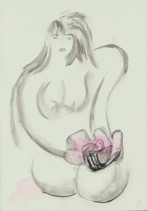 609d La mujer a la rosa