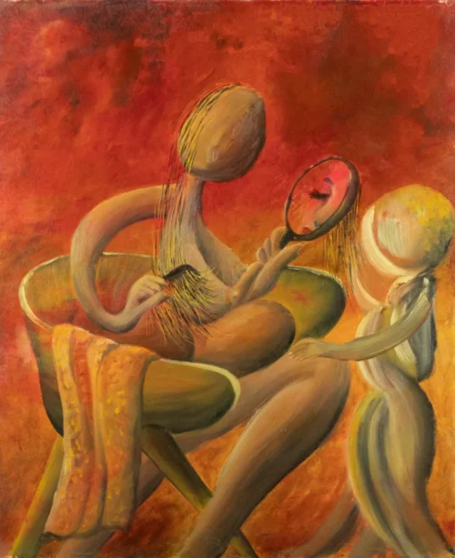 64 La mujer peinándose