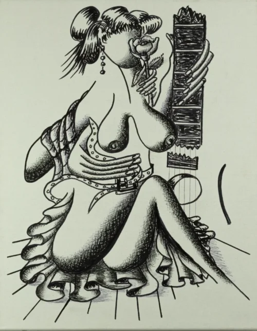 JEUN FEMME À LA GUITARRE