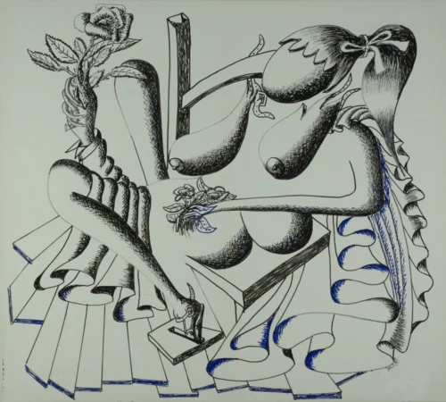 Jeune femme à la rose