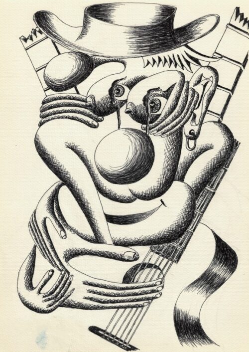 EL PAYASO LA MUJER Y LA GUITARRA