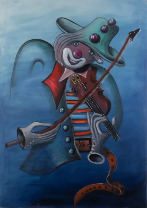 628 LE SOURIRE DU PETIT CLOWN AU VIOLON