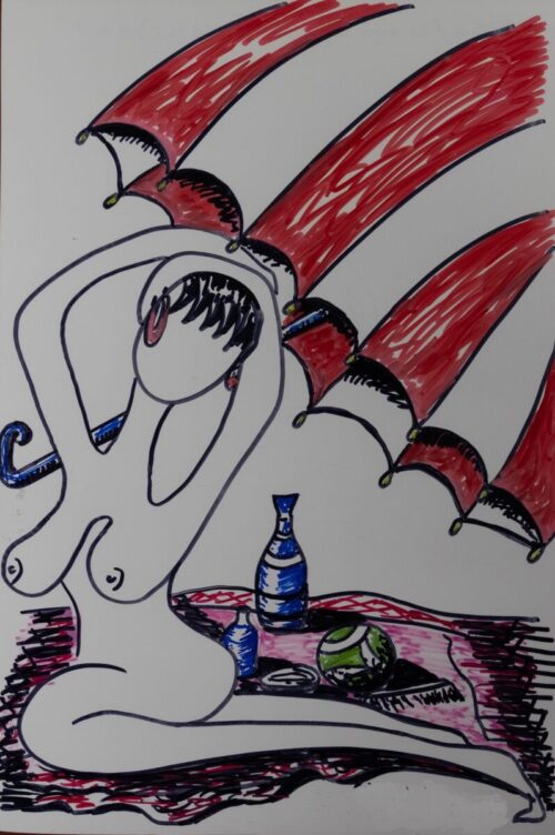 545d La mujer al parasol