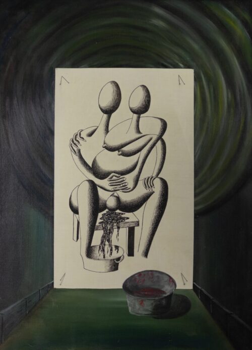 Luis Navarro - Dibujo Surrealista Dibujo surrealista de Luis Navarro Buñuel figuras sin rostro estilo navarresco