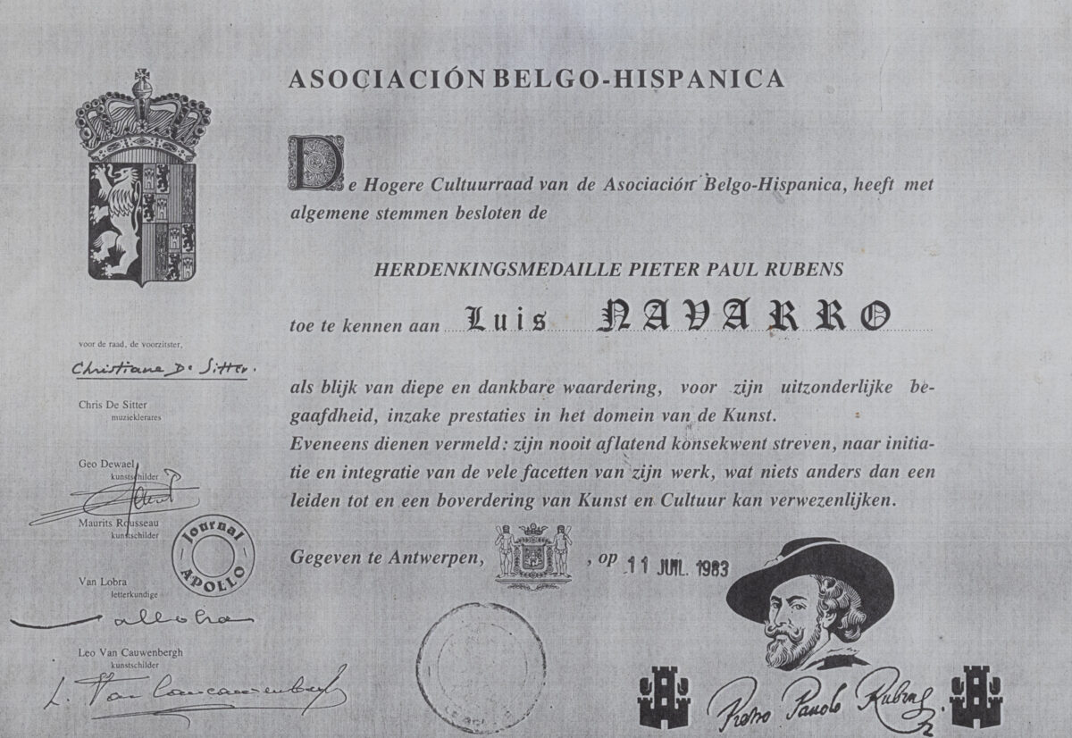 ΩLuis Navarro and the Pieter Paul Rubens Commemorative Medal (1983)