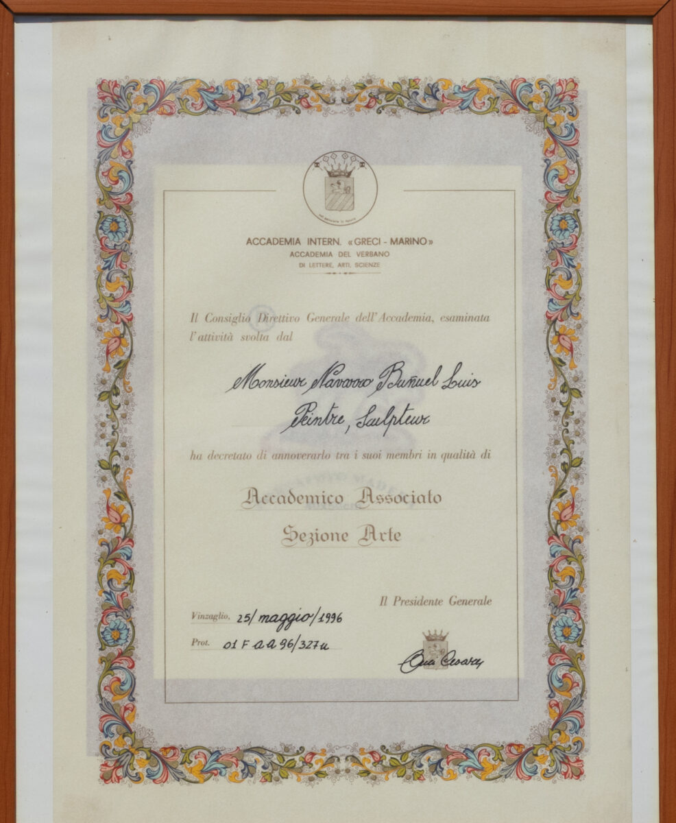 ΩAccademia Internazionale “Greci-Marino” – Associate Academic Diploma (1996)