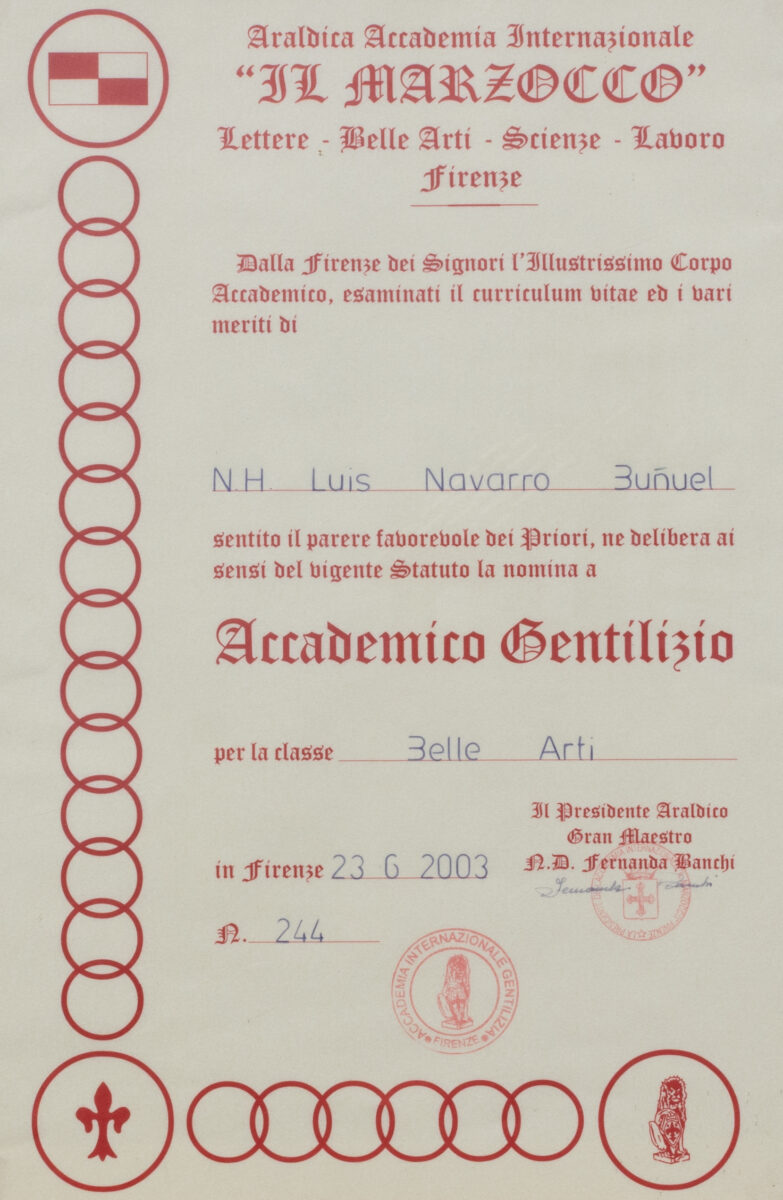 ΩAccademico Gentilizio – Il Marzocco Academy, Florence (2003)