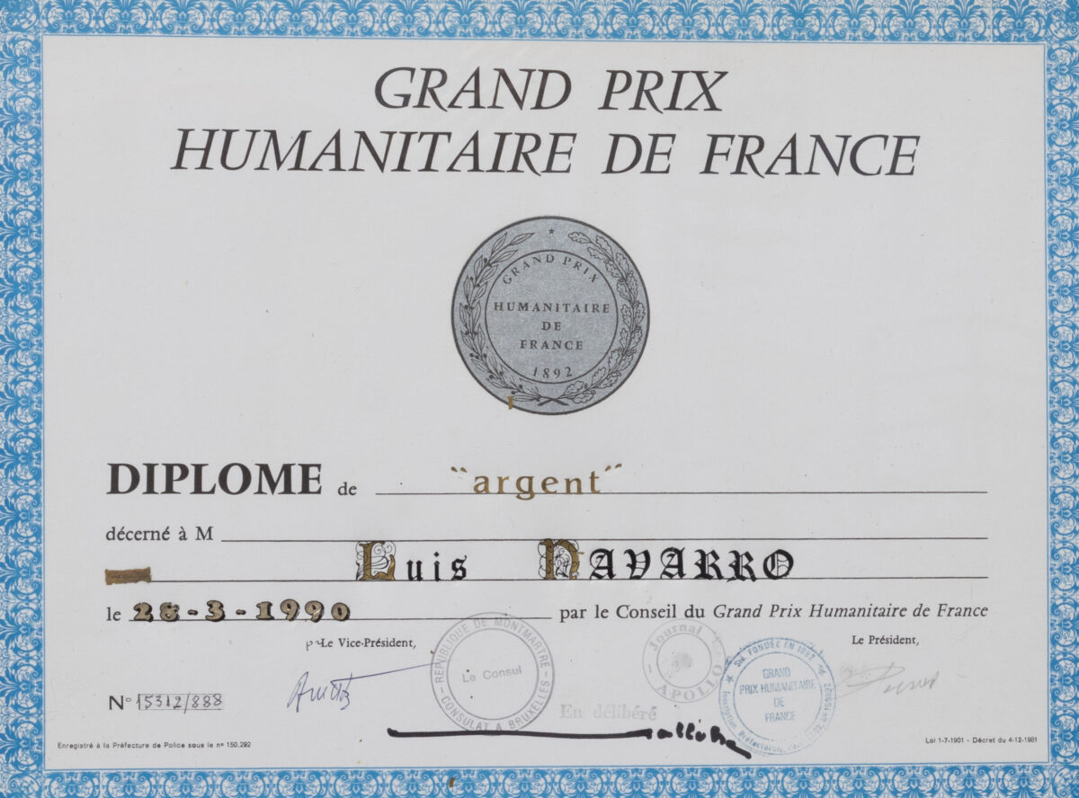 ΩGrand Prix Humanitaire de France – Silver Diploma (1990)