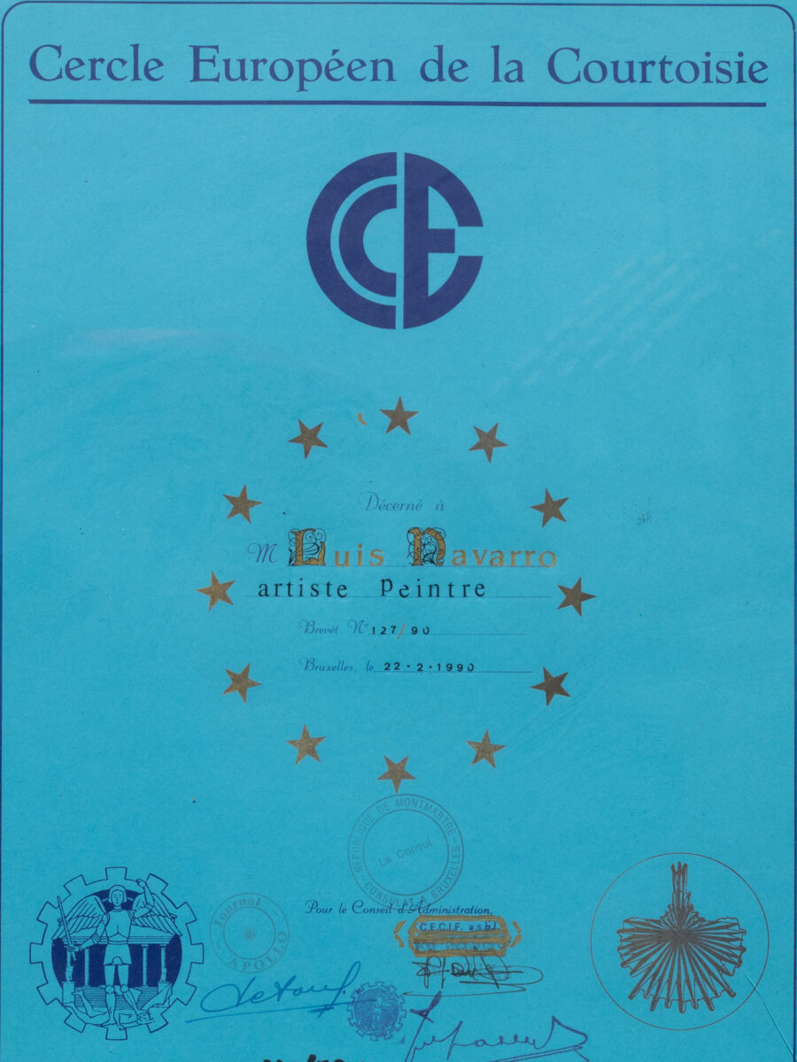 ΩPromotion to the Order of European Courtesy – 1990