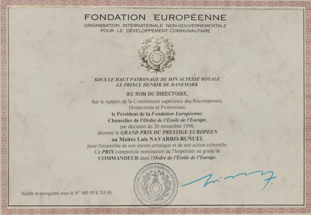 Grand Prix du Prestige Européen (1998) – Commander Rank