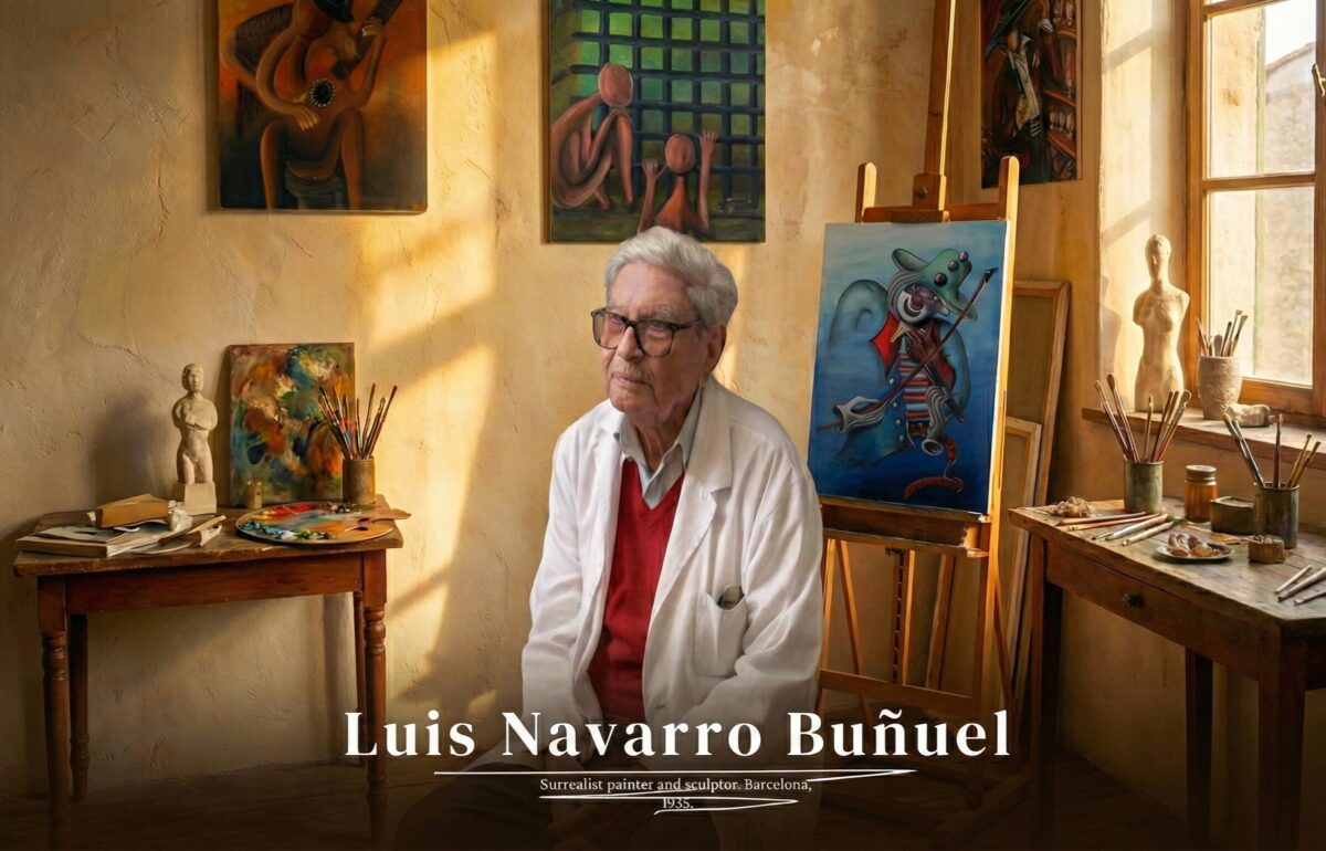 etrato de Luis Navarro Buñuel pintor del surrealismo navarresco